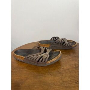 Birkenstock Granada Sandals Brown Cork‎ Footbed Women Size 39